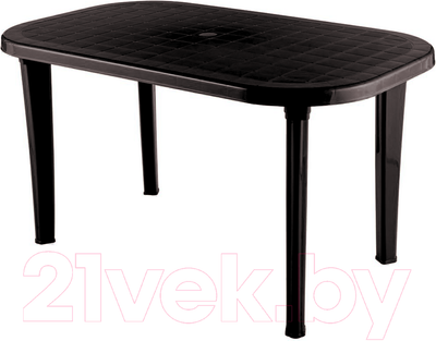 Стол пластиковый Ellastik Plast Овальный 136x82x74 (шоколадный)