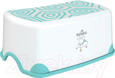 Табурет-подставка Kidwick Черепаха / KW190100 (белый/бирюзовый)