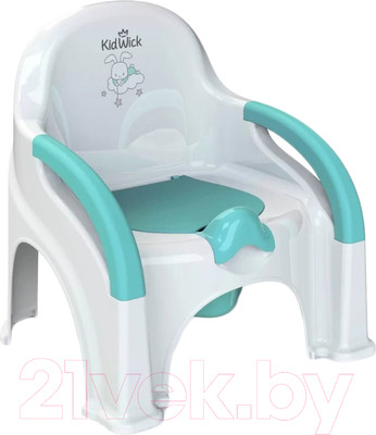Детский горшок Kidwick Премьер / KW110102 (белый/бирюзовый)