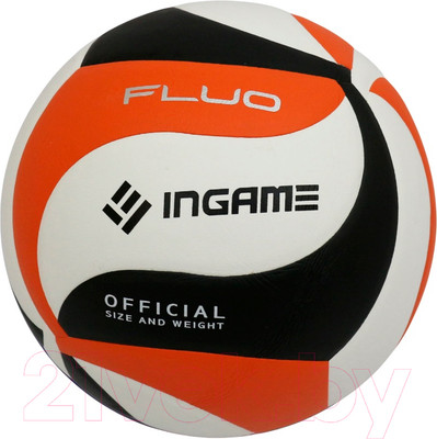 Мяч волейбольный Ingame Fluo (черный/белый/оранжевый)