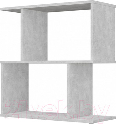 Стеллаж Polini Kids Home Smart Фигурный 2 секции / 0002270.75 (бетон)