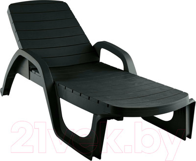 Шезлонг Ellastik Plast Прованс 190x70x32 (темно-зеленый)