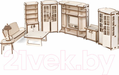 Комплект аксессуаров для кукольного домика Lemmo Гостиная для домика Венеция / 00-68