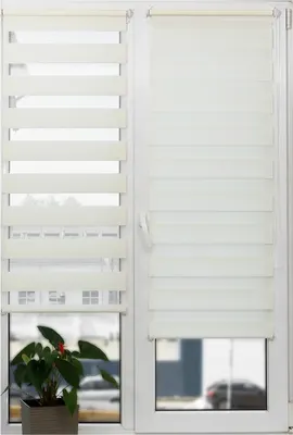 Рулонная штора АС МАРТ Баланс 85x160 (слоновая кость)