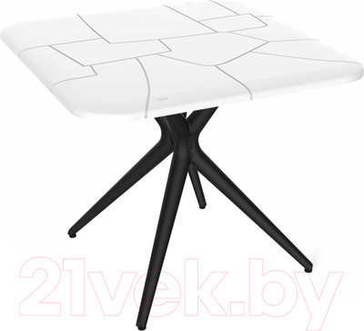 Обеденный стол Sheffilton SHT-TU30/TT30 83x83 (белый/черный)