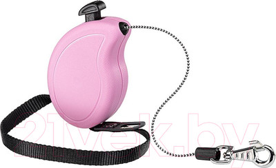 Поводок-рулетка Ferplast Flippy One Mini / 75091016 (шнур, розовый)