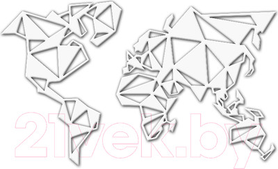 Декор настенный Arthata Геометрическая карта 80x50-V / 057-5 (белый)