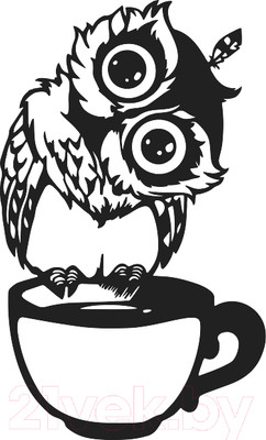 Декор настенный Arthata Умная сова 40x25-B / 059-1 (черный)