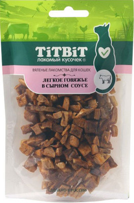 Лакомство для кошек TiTBiT Легкое говяжье в сырном соусе / 19412 (25г)