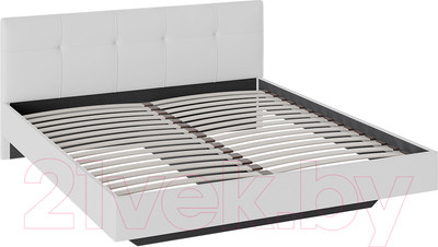 Двуспальная кровать ТриЯ Элис тип 1 с мягкой обивкой 180x200 (белый)