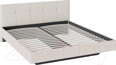Двуспальная кровать ТриЯ Элис тип 1 с мягкой обивкой 180x200 (светлый)