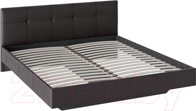 Двуспальная кровать ТриЯ Элис тип 1 с мягкой обивкой 180x200 (темный)