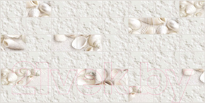 Панель ПВХ Grace Граненый прямоугольник Белая ракушка (960x480x3.5мм)