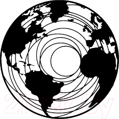 Декор настенный Arthata Планета Земля 40x40-B / 061-1 (черный)