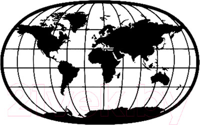 Декор настенный Arthata Земной шар 60x40-B / 064-1 (черный)