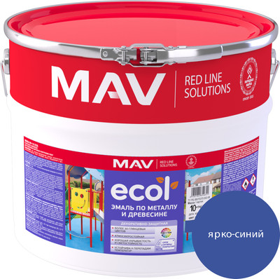 Эмаль MAV Ecol ПФ-115 (10кг, ярко-синий)