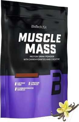 Гейнер BioTechUSA Muscle Mass / I00003508 (1кг, ваниль )