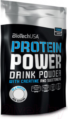 Протеин BioTechUSA Protein Power / I00000503 (1кг, клубника-банан)