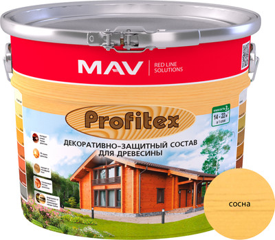 Защитно-декоративный состав MAV Profitex (3л, сосна)