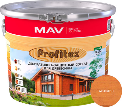 Защитно-декоративный состав MAV Profitex (3л, махагон)