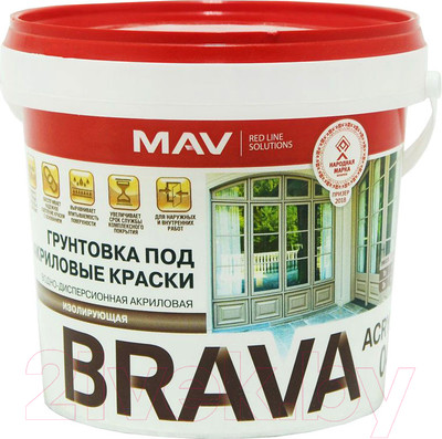 Грунтовка MAV Brava ВД-АК-04 (5л, белый)