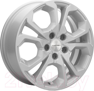 Литой диск Khomen KHW1711 Ceed 17x6.5" 5x114.3мм DIA 67.1мм ET 50мм F-Silver