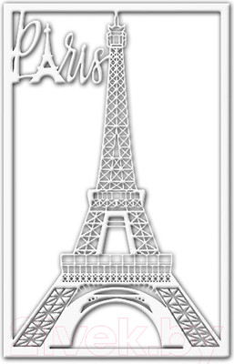 Декор настенный Arthata Эйфелева башня 25x50-V / 074-1 (белый)