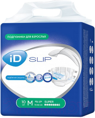 Подгузники для взрослых ID Slip (M, 10шт)