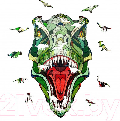 Пазл EWA Ти-Рекс (M, деревянная упаковка)