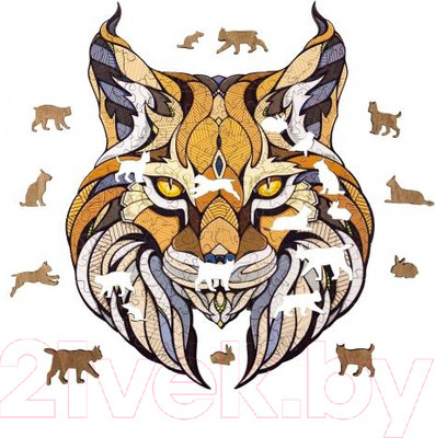 Пазл EWA Рысь (M, деревянная упаковка)