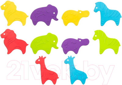 Набор ковриков для купания ROXY-KIDS Safari / RBM-010-CV (10шт)