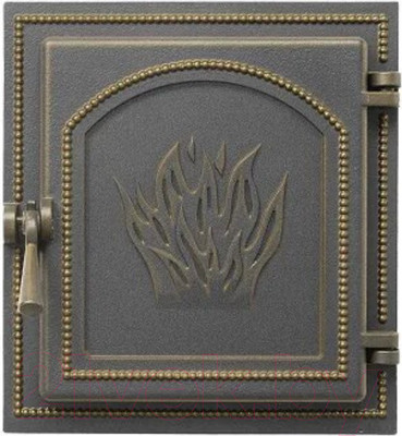 Дверца печная Везувий 271 (бронза)