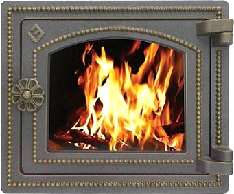 Дверца печная Везувий ДТ-3С (бронза)