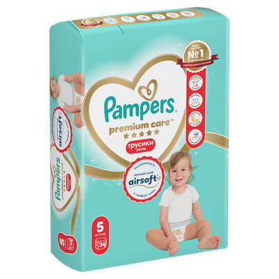 Подгузники-трусики детские Pampers Premium Care 5 Junior (34шт)