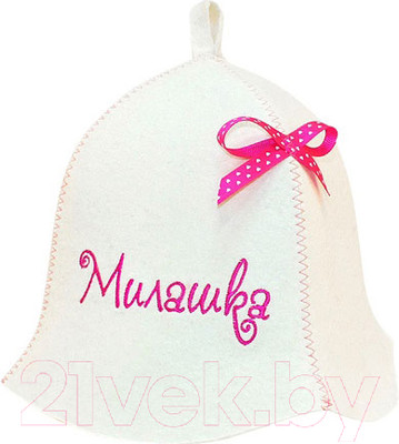 Шапка для бани Главбаня Милашка / Б4534 (белый)