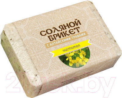 Соляной брикет для бани Соляная баня С алтайскими травами и чистотелом
