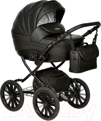 Детская универсальная коляска INDIGO Special Plus 14 (Is 03, черная кожа)