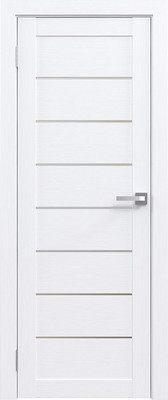 Дверь межкомнатная Юни Амати 01 80x200 (бьянко/стекло белое)