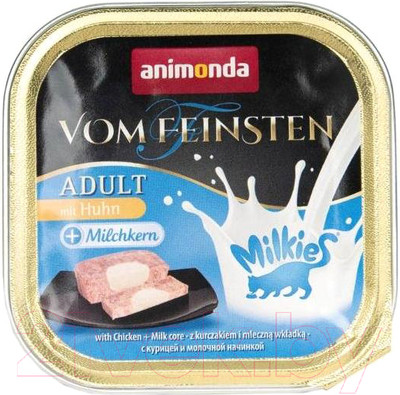 Влажный корм для кошек Animonda Vom Feinsten Adult Milkies с курицей и молочной начинкой / 83111 (100г)