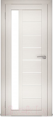 Дверь межкомнатная Юни Амати 04 80x200 (белое стекло/сканди классик)