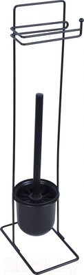 Стойка для туалетной бумаги с ершиком Bisk Basic 07926