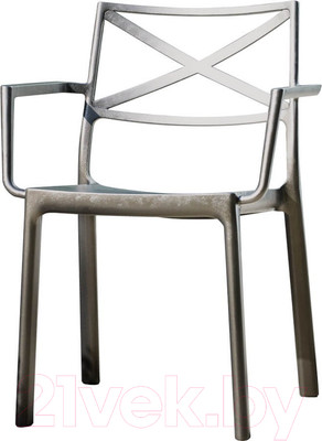 Стул пластиковый Keter Metalix / 247275 (серебристый)