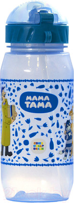 Поильник Мама Тама С силиконовой трубочкой / MT/012 (400мл, голубой)