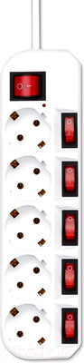 Сетевой фильтр Buro 500SH-5-SW-W (белый)
