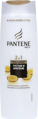Шампунь для волос PANTENE Густые и крепкие 2 в 1 (250мл)