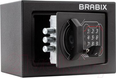 Мебельный сейф Brabix SF-140EL / 291141 (черный)
