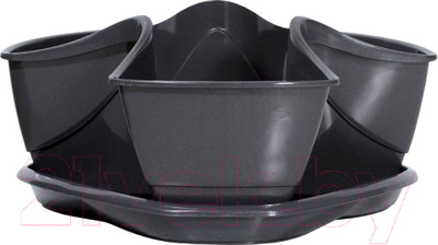 Кашпо Prosperplast Coubi DKN3001-426U (графит)