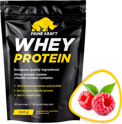 Протеин Prime Kraft Whey Малина (900г)