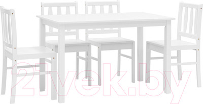 Обеденная группа Stool Group Ingrid / MH750+MH52088 WX4 (массив гевеи/белый)