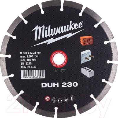 Отрезной диск алмазный Milwaukee 4932399542